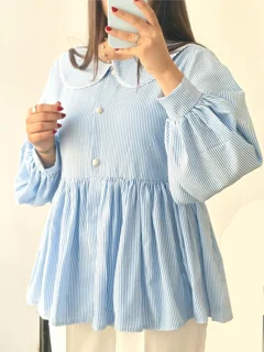 شومیز راه راه آسمون