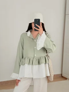 شومیز ابر سبز